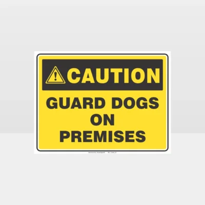 Caution Guard Dog On Premises Sign